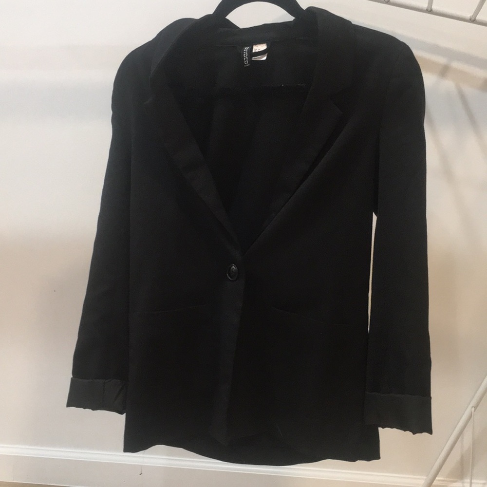 Divided By H&M U.S. Size 4 Black Color Suit Jacket with pockets